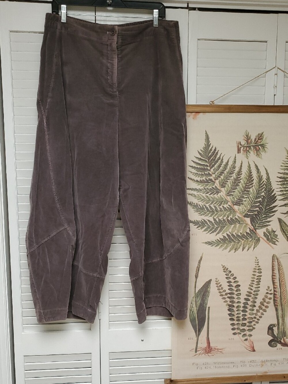 Oska Corduroy Mauve Wide Leg Barrel Pants